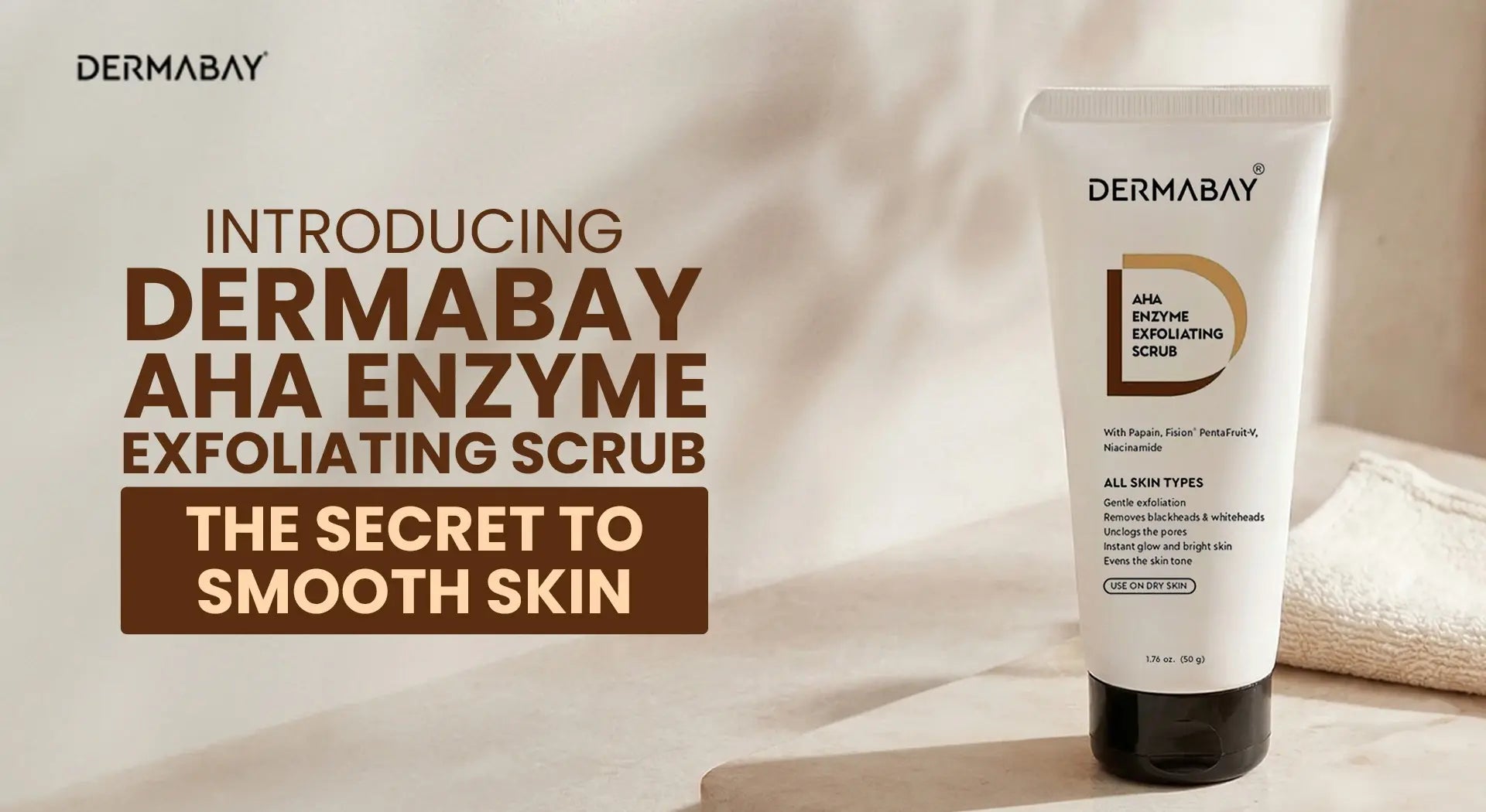 Introducing Dermabay AHA Enzyme Exfoliating Scrub: The Secret to Smooth Skin