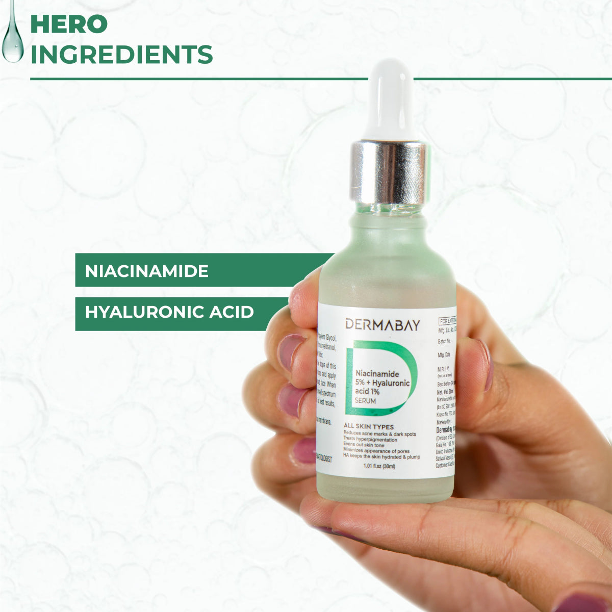 5% Niacinamide Serum + 1% Hyaluronic acidDermabay
