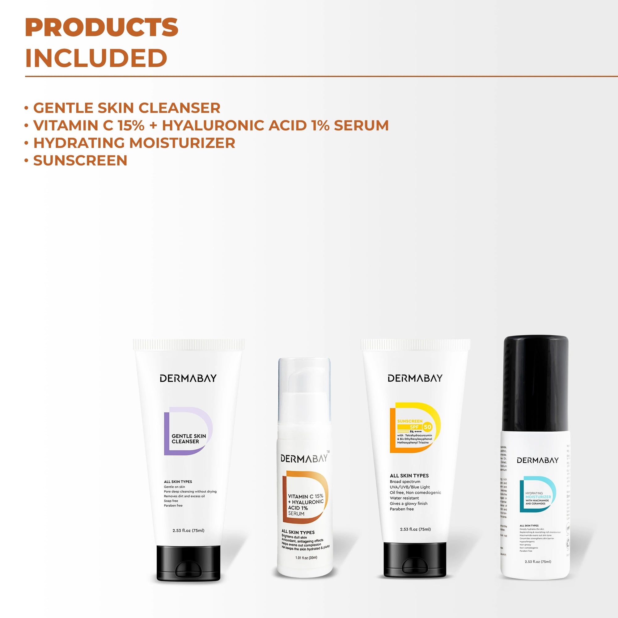Morning Skincare Kit Ingredients