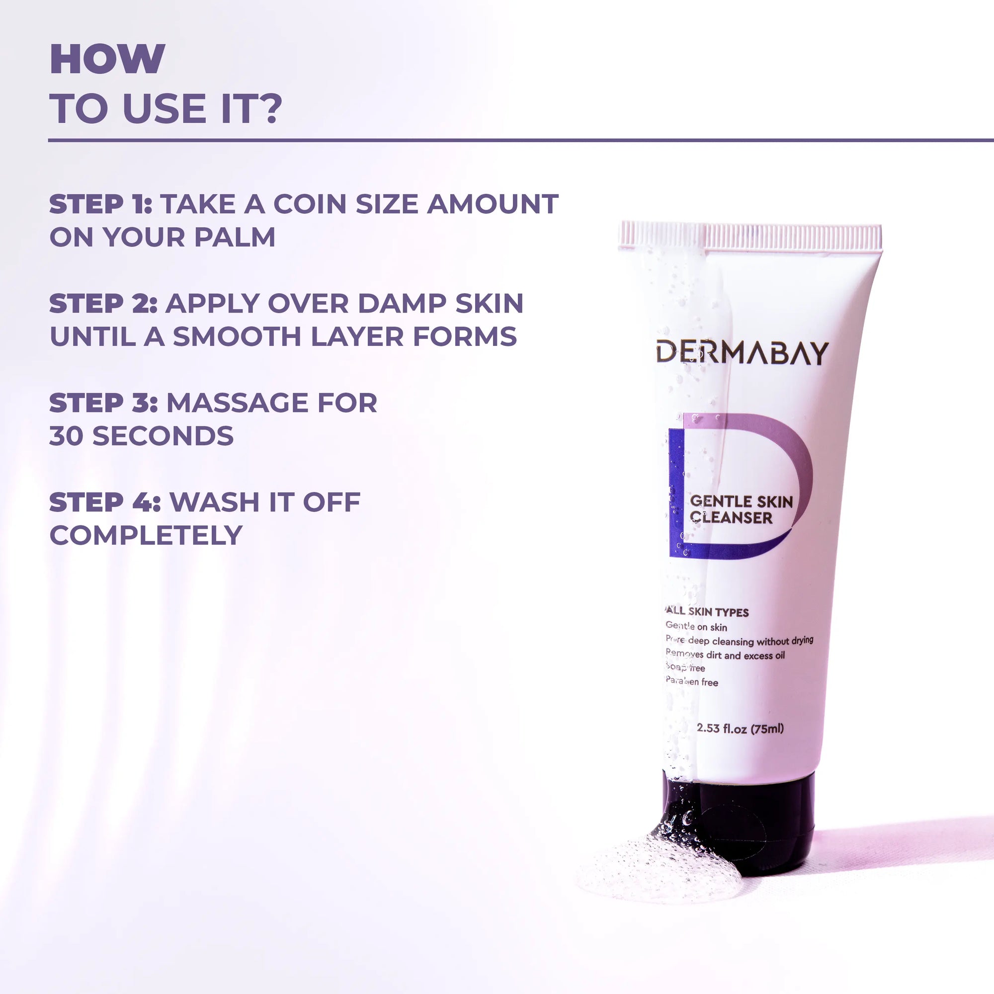 How to use Gentle skin cleanser 