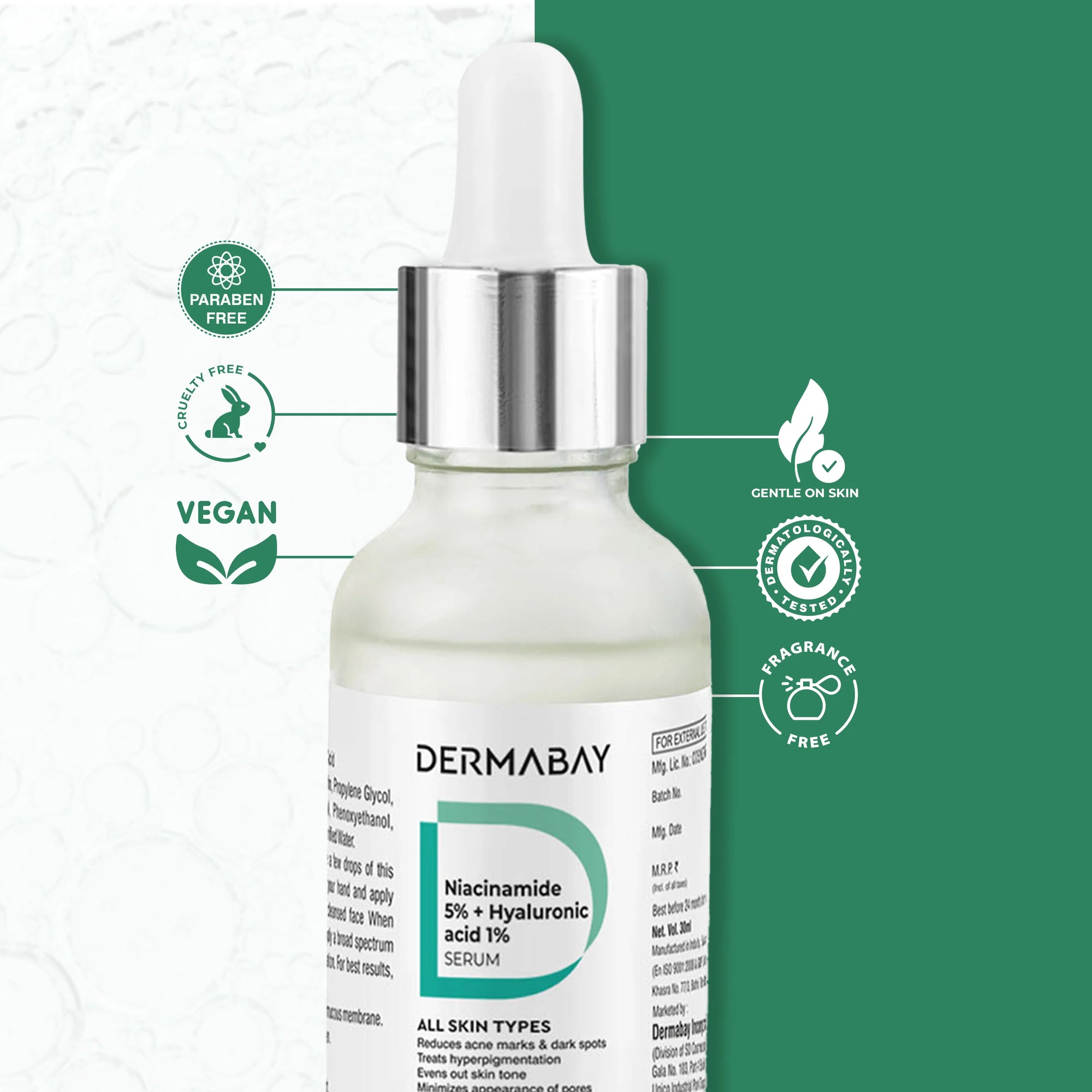 5% Niacinamide + 1% Hyaluronic acid Serum