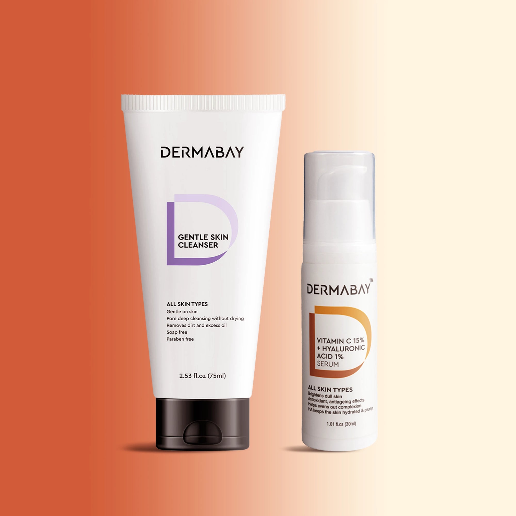 Gentle skin cleanser and Vitamin C Serum