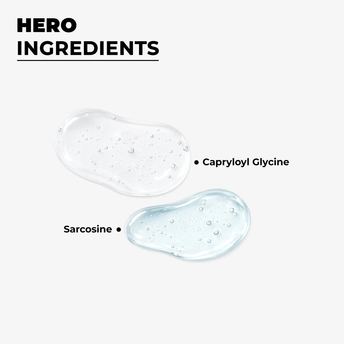 Hero ingredients including Salicylic Acid and Zinc PCA featured in the Dermabay salicylic acid foaming face wash.