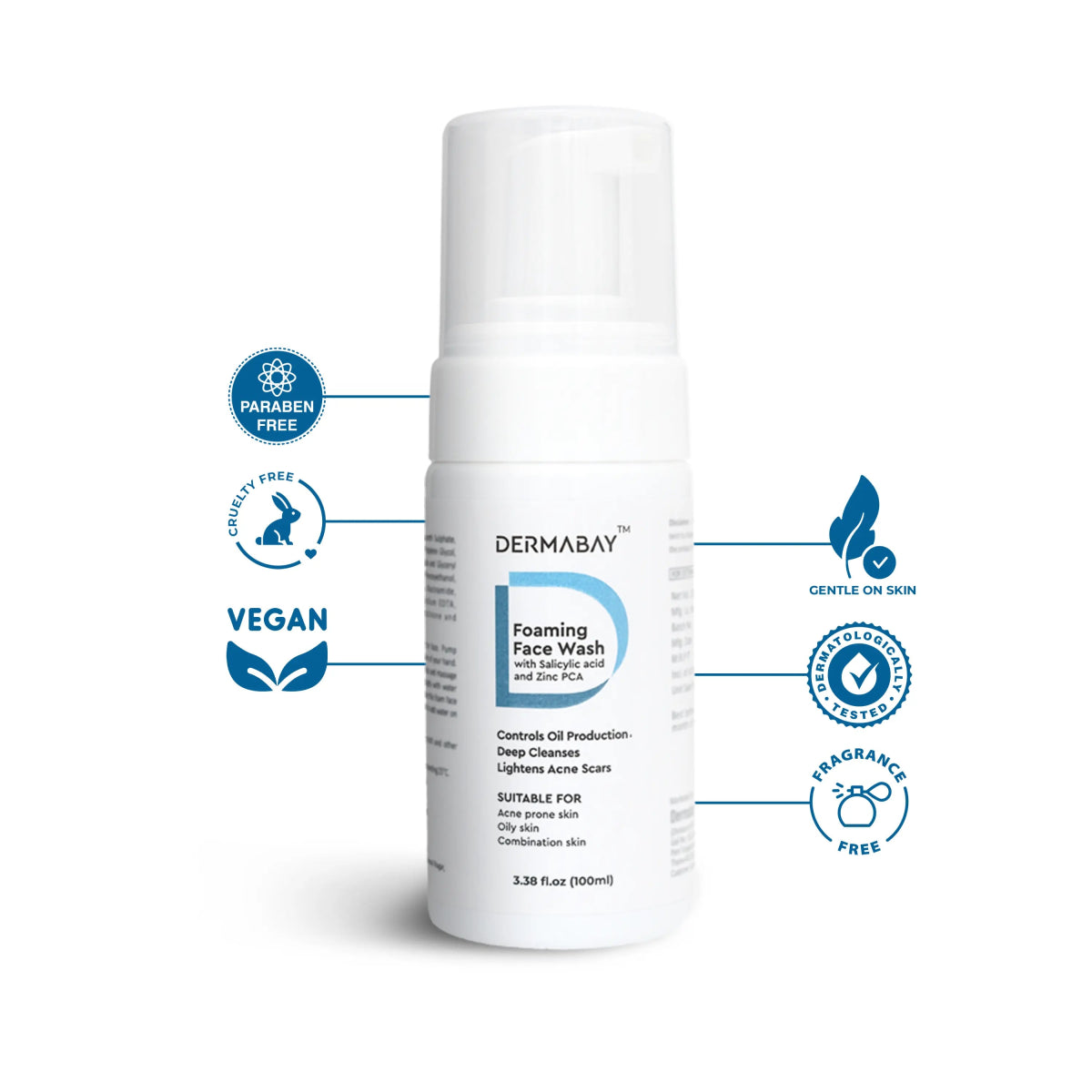 Foaming Facewash with Salicylic Acid & Zinc PCADermabay