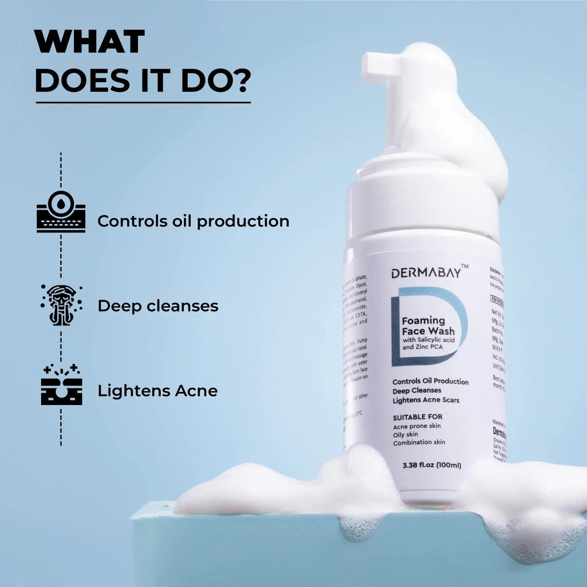 Foaming Facewash with Salicylic Acid & Zinc PCADermabay