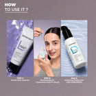 Step-by-step application guide for the Dermabay routine featuring Step 1: Gentle Skin Cleanser, Step 2: Niacinamide 5% + Hyaluronic Acid 1% Serum, and Step 3: Hydrating Moisturizer with Sunscreen.