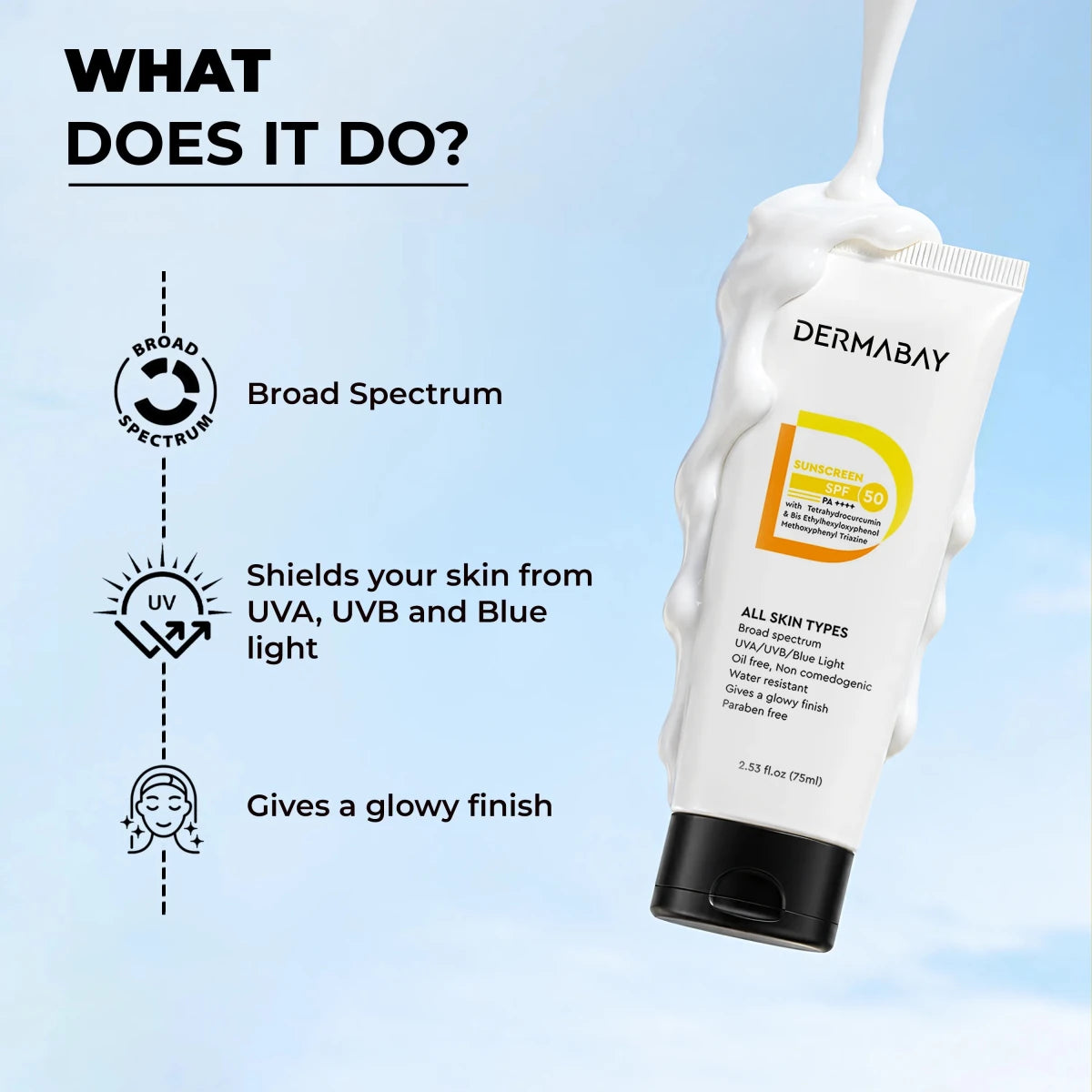 Sunscreen SPF 50 PA++++sunscreenDermabay