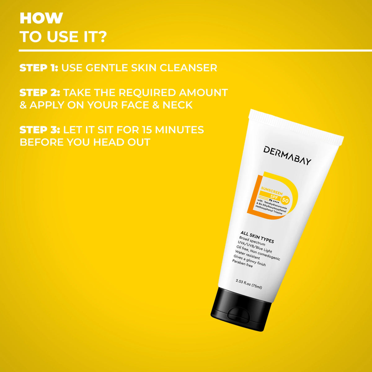 Sunscreen SPF 50 PA++++sunscreenDermabay