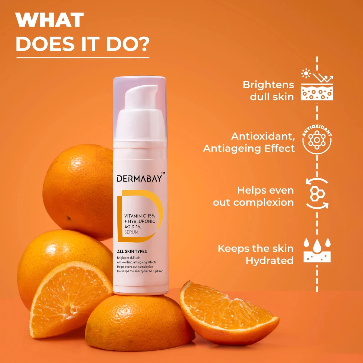 Vitamin C 15% + Hyaluronic Acid 1% SerumDermabay